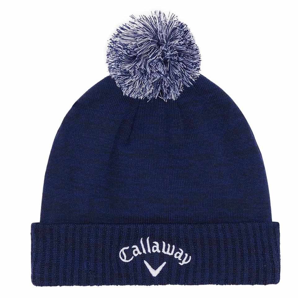 Callaway Pom men's beanie, navy