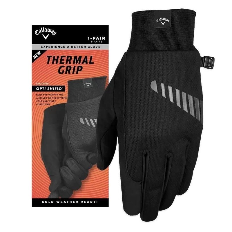 Callaway Thermal Grip ladies golf gloves (pair), black