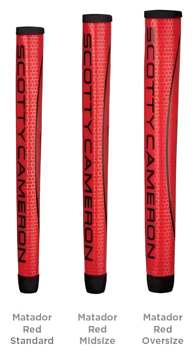 Scotty Cameron Matador putter grip, black/red, midsize