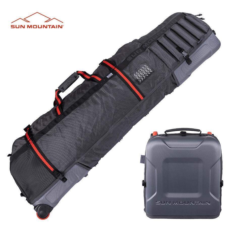 Sun Mountain Kube travel cover, steel/black/rush red