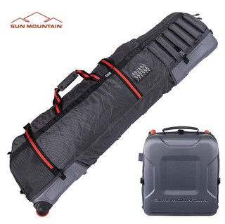 Sun Mountain Kube travel cover, steel/black/rush red