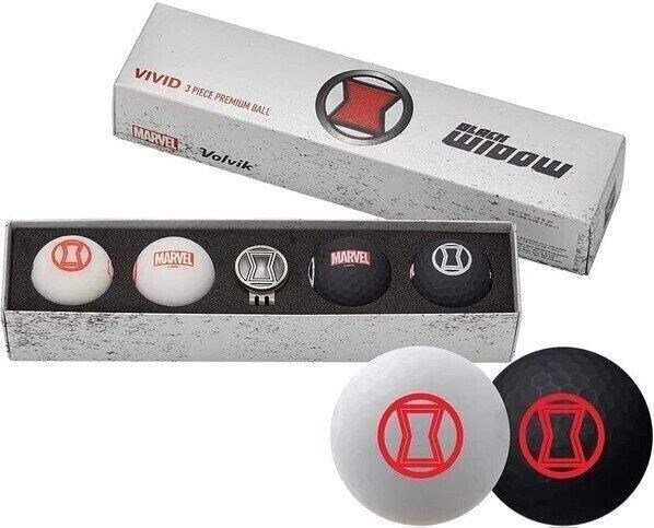 Volvik VIVID MARVEL Black Widow golf balls, mix
