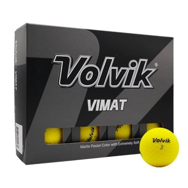 Volvik VIMAT golf balls, matte yellow