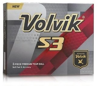 Volvik S3 golf balls, orange