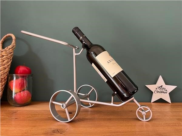 JuCad Miniature Trolley Wine Bottle Holder