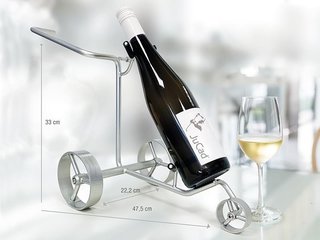 JuCad Miniature Trolley Wine Bottle Holder