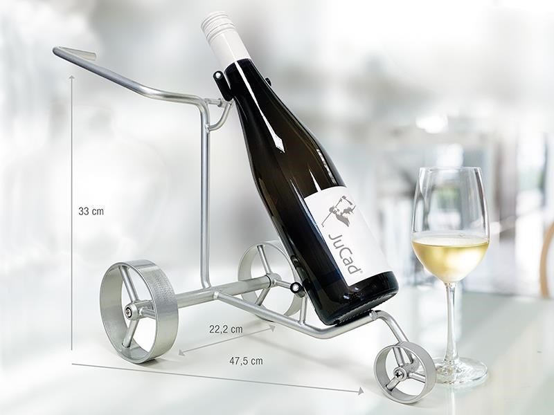 JuCad Miniature Trolley Wine Bottle Holder