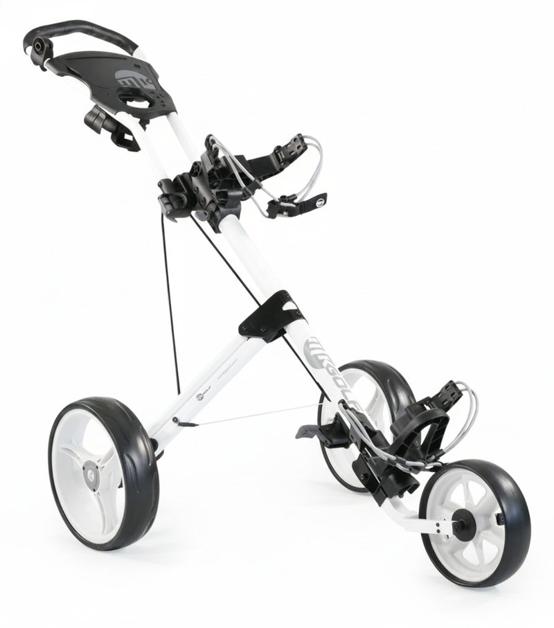 MKids 3 Wheel junior push trolley, white