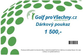 Ostatní Dárkový poukaz v hodnotě 1500,- Gift Voucher