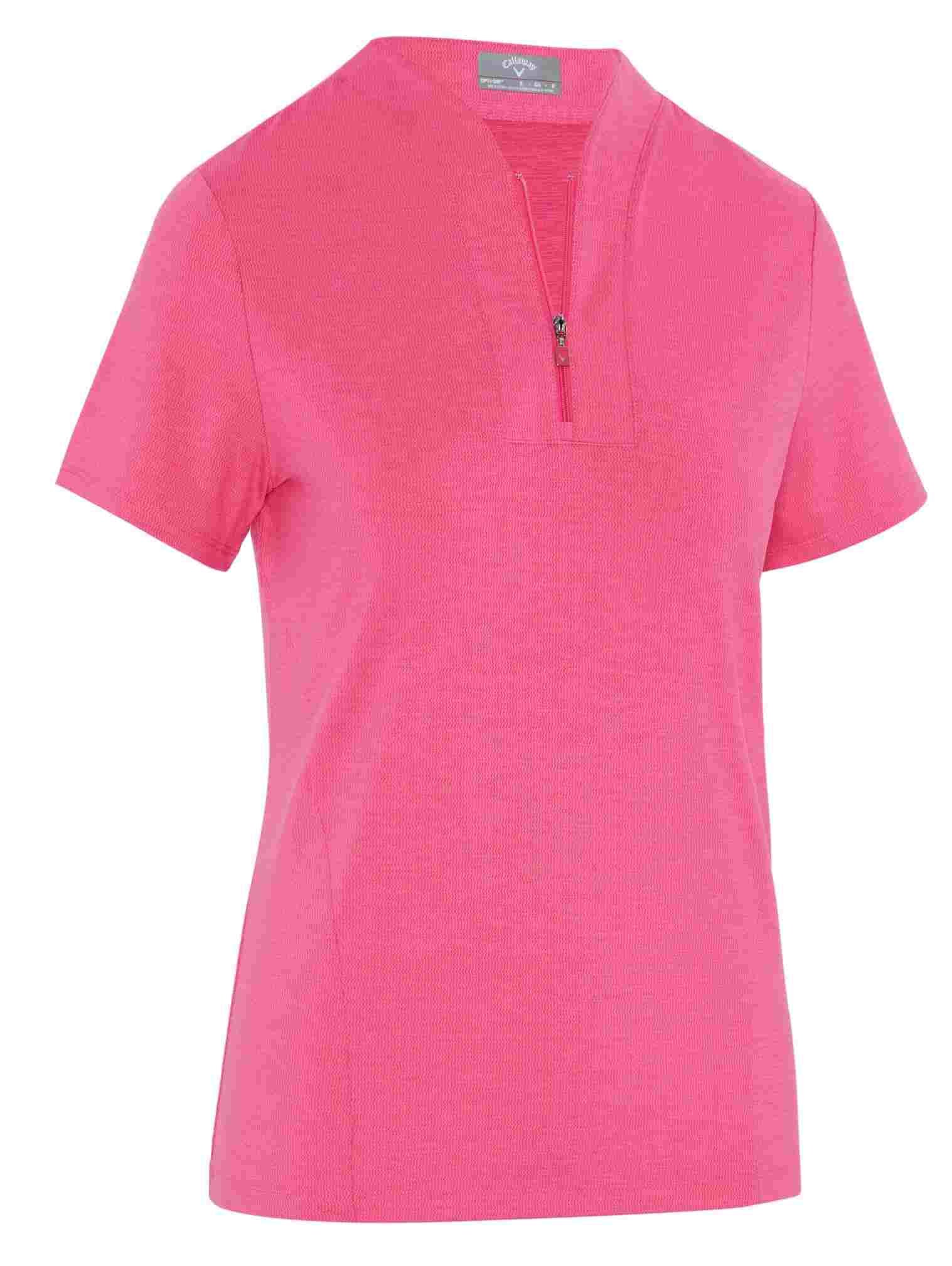 Callaway Tonal Heather women's polo, pink peacock