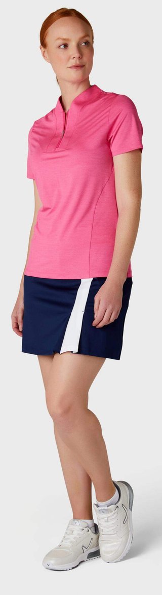 Callaway Tonal Heather women's polo, pink peacock