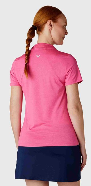 Callaway Tonal Heather women's polo, pink peacock