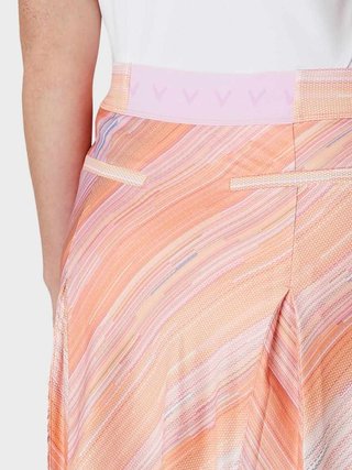 Callaway Striped Pleated 17" women's skort, papaya