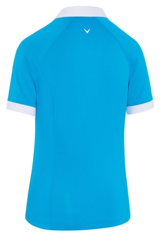 Callaway V-Placket Colorblock women's polo, vivid blue