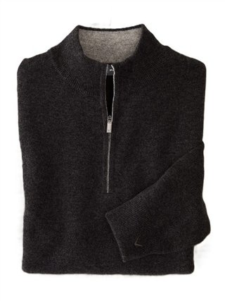 Callaway Premium Cashmere men's sweater, flannel heather