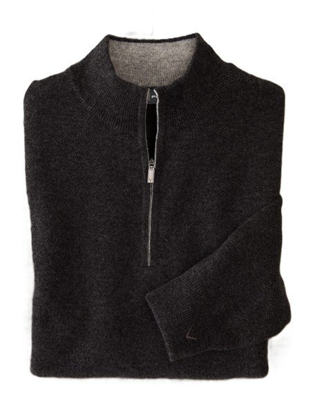Callaway Premium Cashmere men's sweater, flannel heather