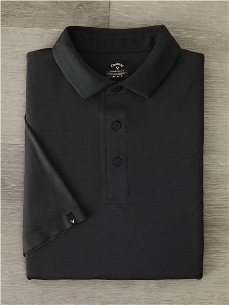 Callaway Premium Jacquard men's polo, caviar