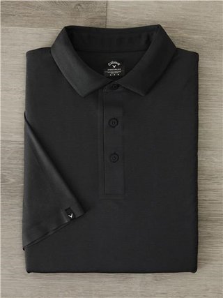 Callaway Premium Jacquard men's polo, caviar
