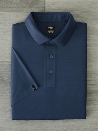 Callaway Premium Jacquard men's polo, peacoat