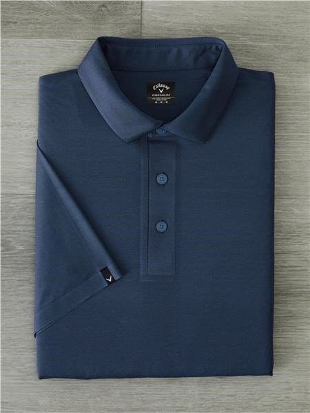 Callaway Premium Jacquard men's polo, peacoat