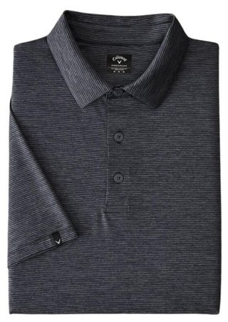 Callaway Premium Fine Line men's polo, ebony heather