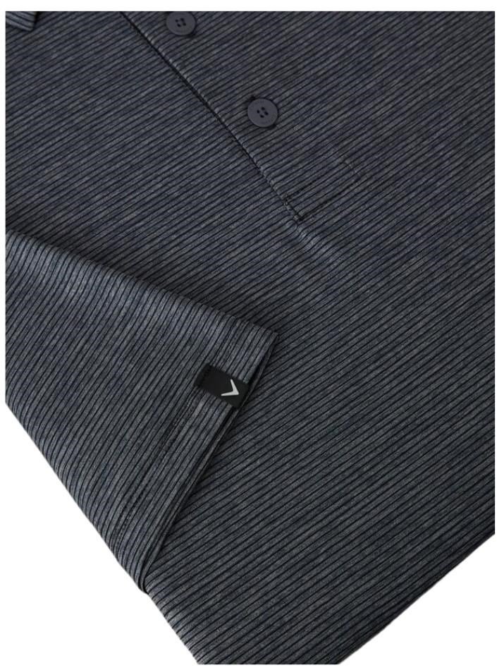 Callaway Premium Fine Line men's polo, ebony heather