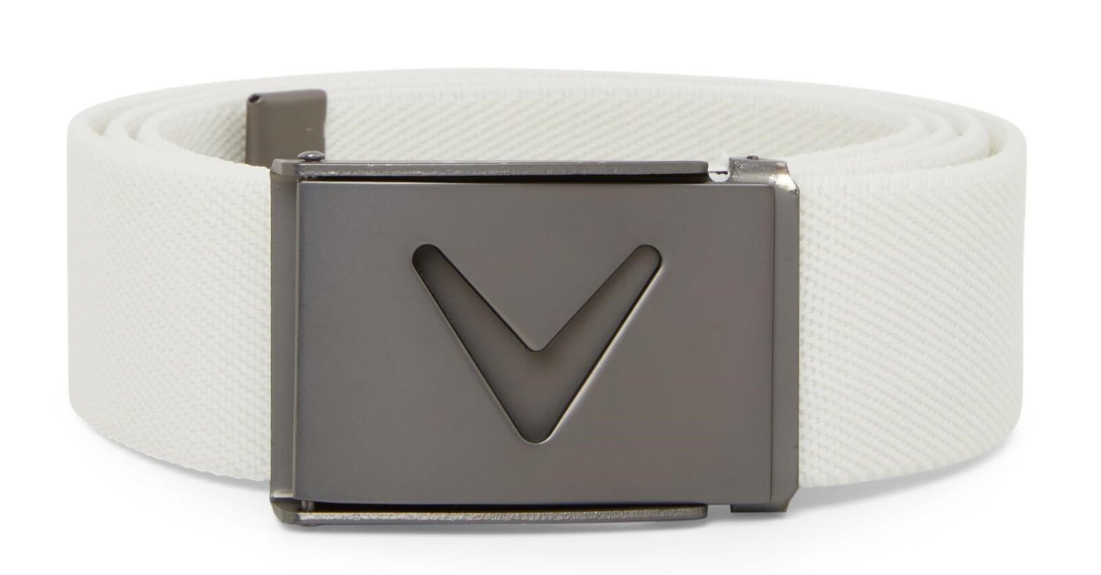 Callaway V-Logo Web men's belt, bright white