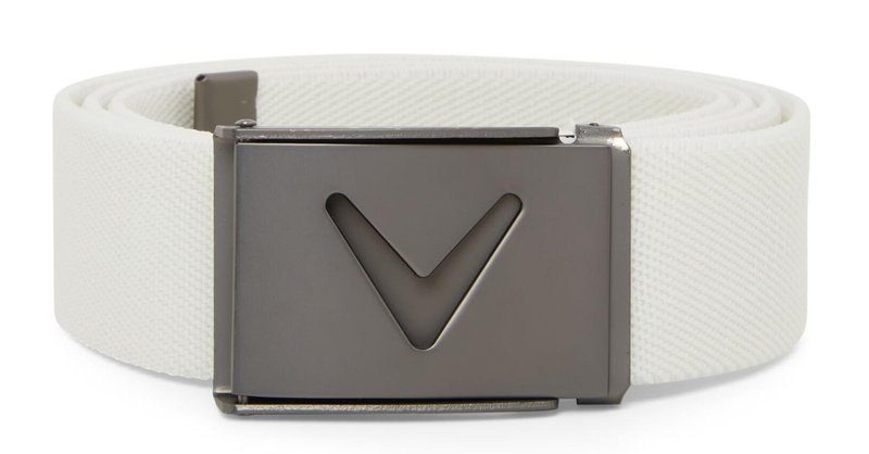 Callaway V-Logo Web men's belt, bright white