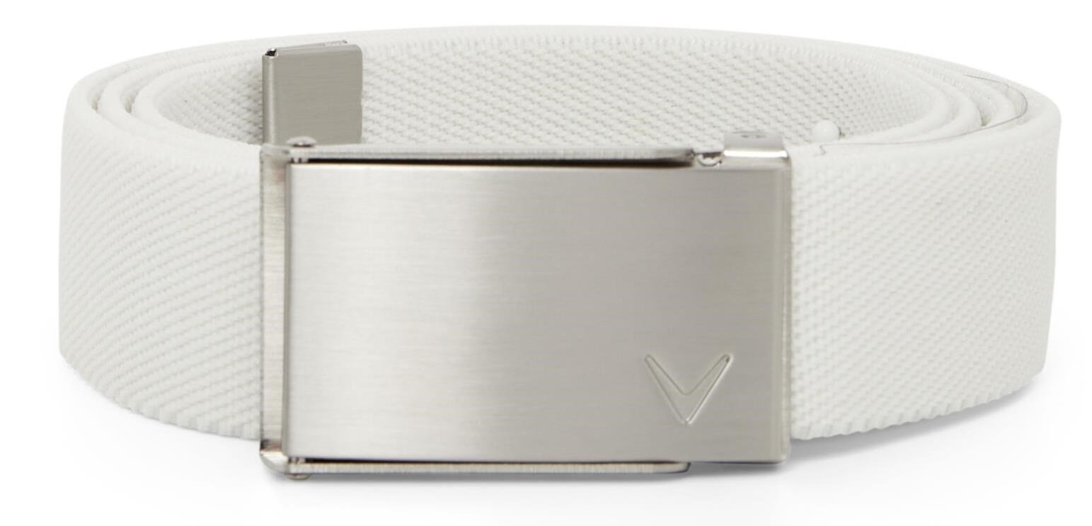 Callaway Cut To Fit Solid Webbed belt, white