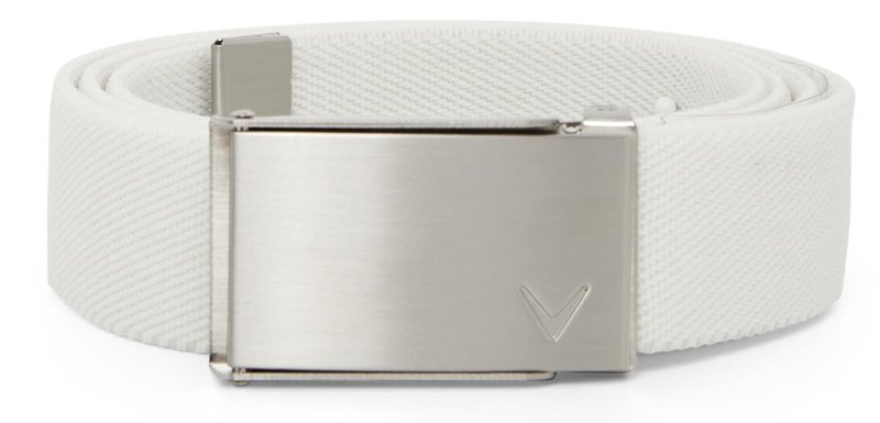 Callaway Cut To Fit Solid Webbed belt, white