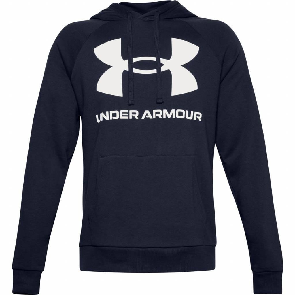 Under Armour Rival Fleece Big Logo men's hoodie, midnight navy