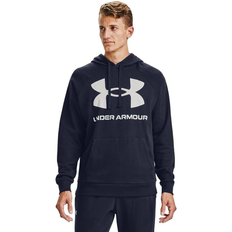 Under Armour Rival Fleece Big Logo men's hoodie, midnight navy
