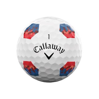 Callaway Chrome Tour TruTrack golf balls, blue/red
