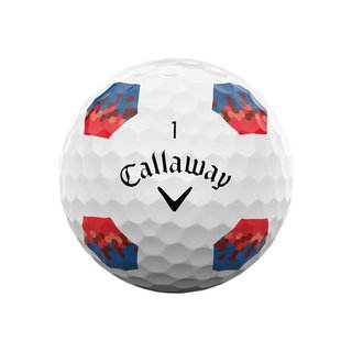 Callaway Chrome Soft TruTrack golf balls, Blue/Red
