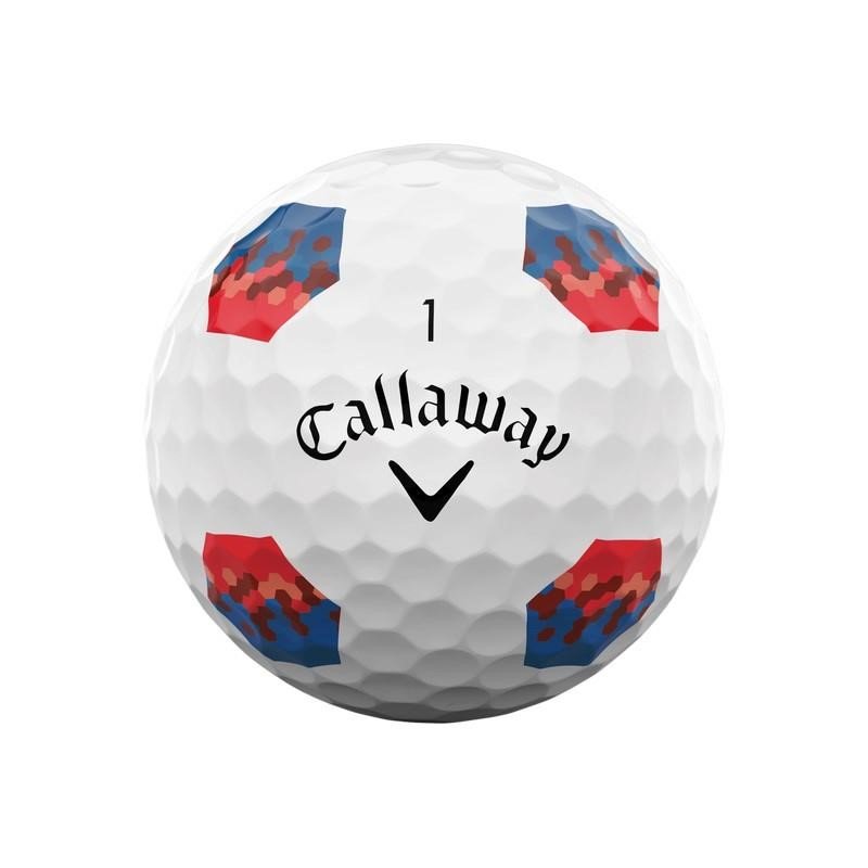 Callaway Chrome Soft TruTrack golf balls, Blue/Red