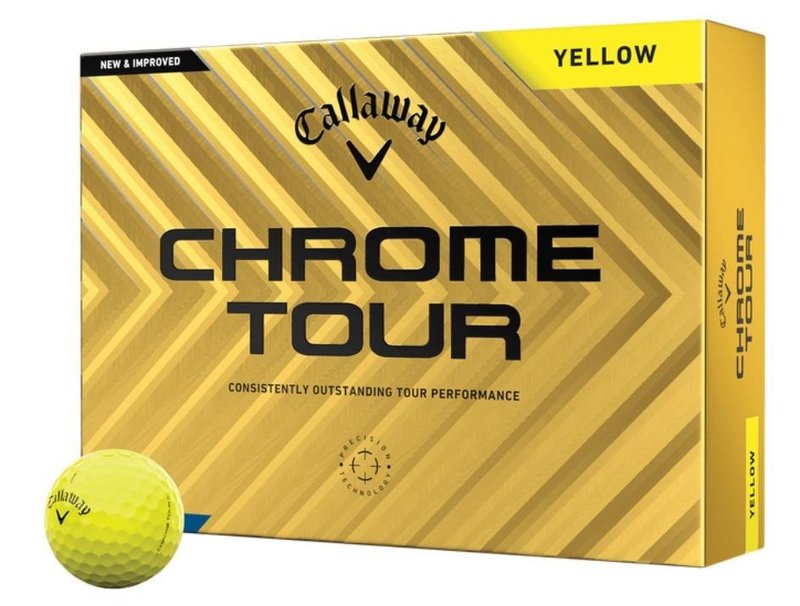 Callaway Chrome Tour 24 golf balls, yellow