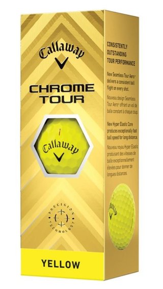 Callaway Chrome Tour 24 golf balls, yellow