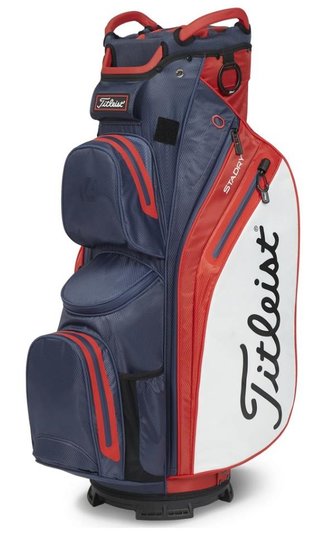 Titleist 14 StaDry cart bag, navy/red/white