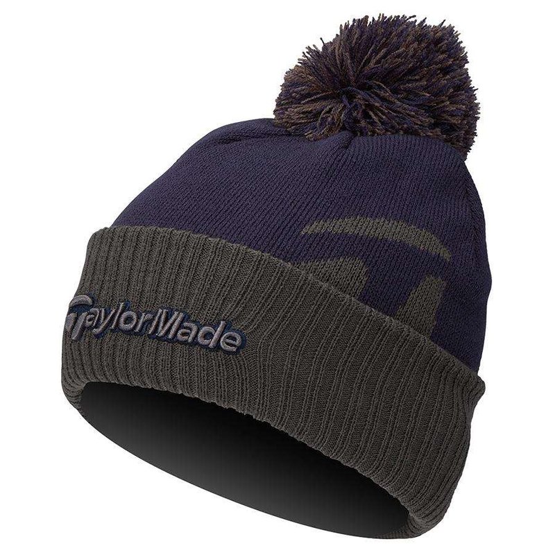 TaylorMade Bobble Beanie men's winter hat, navy