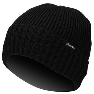 TaylorMade Ribbed Knit men's beanie, black