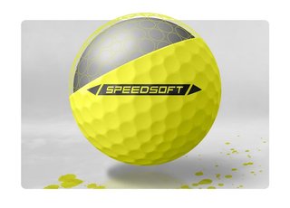 TaylorMade SpeedSoft golf balls, yellow