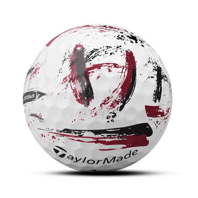 TaylorMade SpeedSoft Ink golf balls (12 balls), red