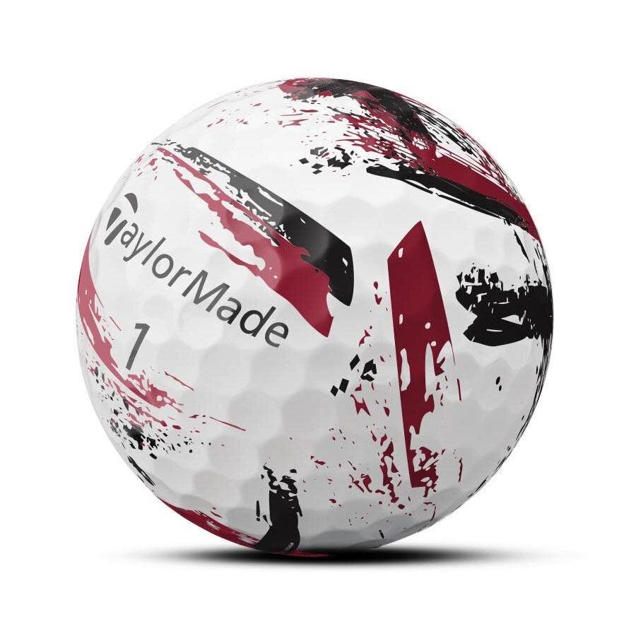 TaylorMade SpeedSoft Ink golf balls (12 balls), red