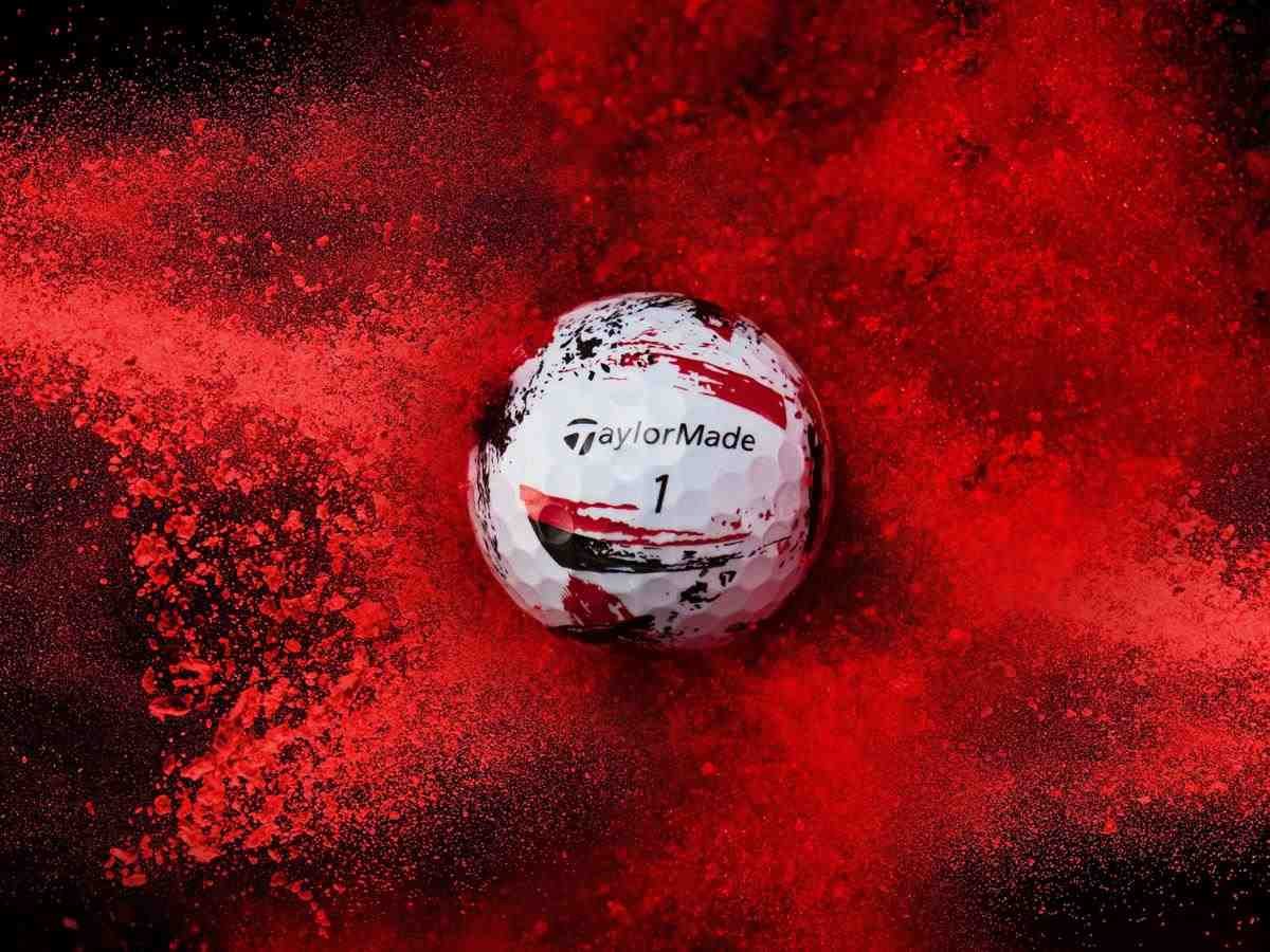 TaylorMade SpeedSoft Ink golf balls (12 balls), red
