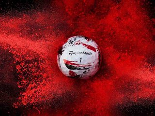 TaylorMade SpeedSoft Ink golf balls (12 balls), red