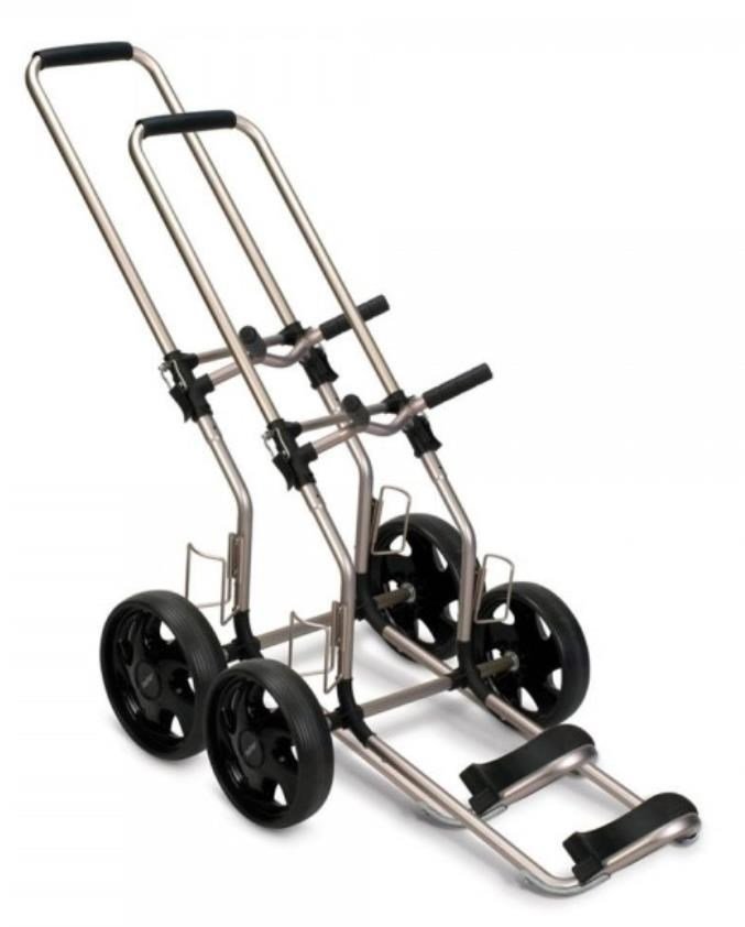 Bag Boy Rental Dual Tube manual trolley, silver aluminium