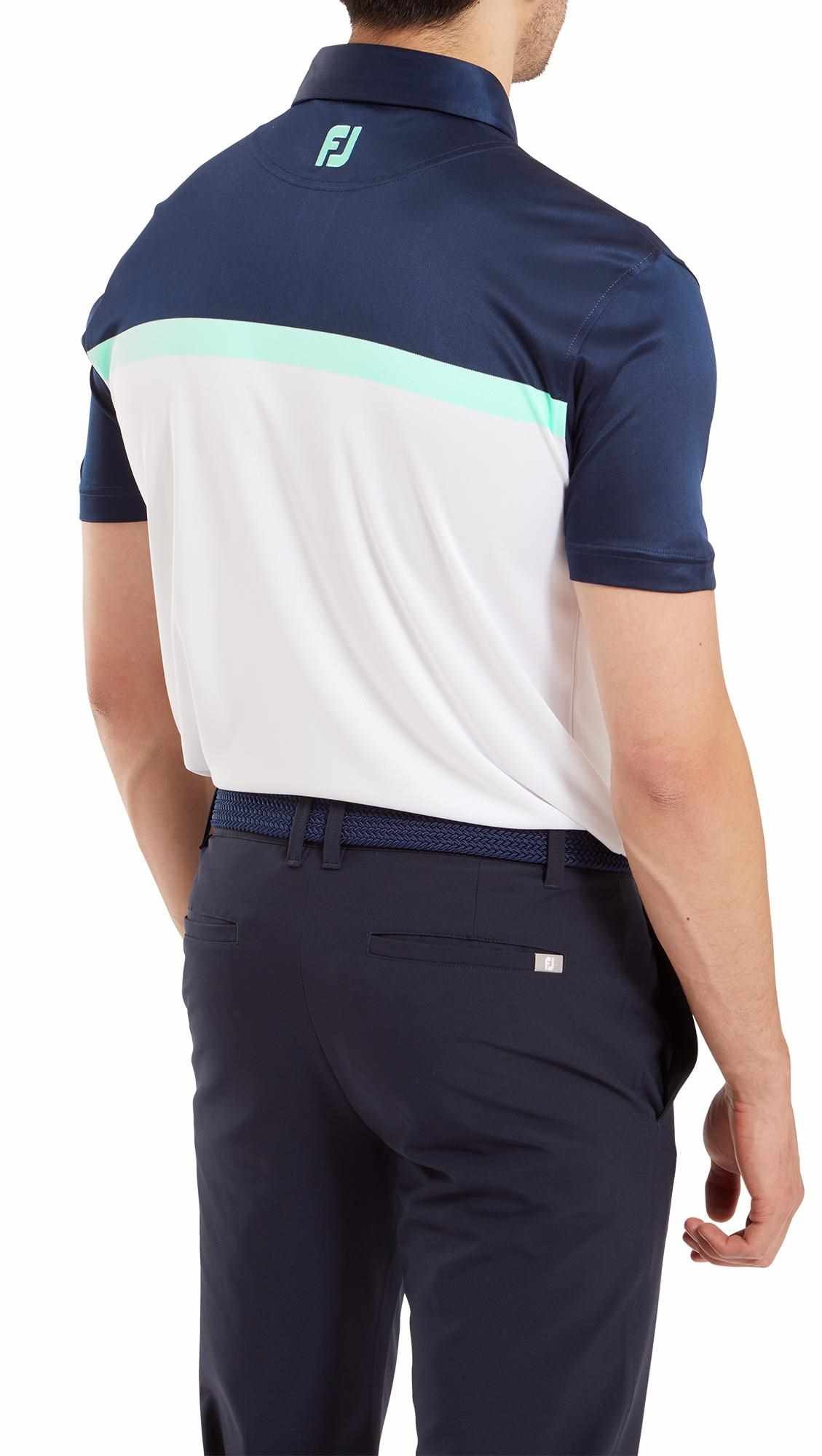 FootJoy Colour Block Lisle men's polo, white