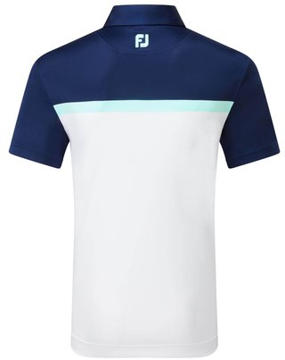 FootJoy Colour Block Lisle men's polo, white