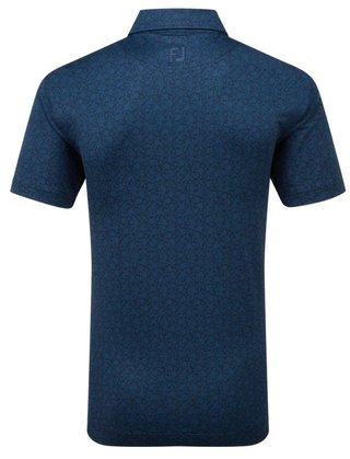 FootJoy Painted Floral Lisle men's polo, navy