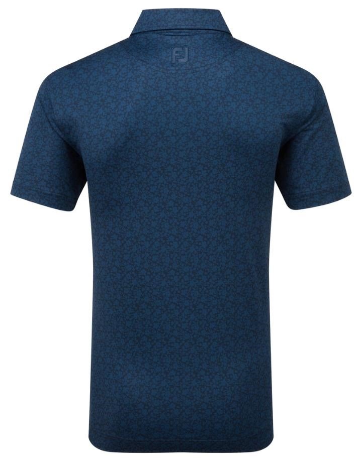 FootJoy Painted Floral Lisle men's polo, navy